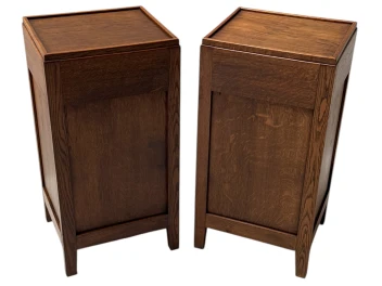 Two Art Deco Amsterdamse School Nightstands or Bedside Tables, 1920s